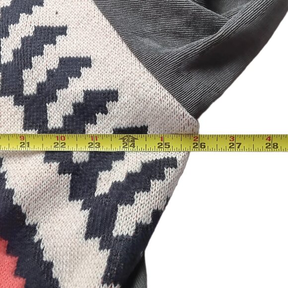 Davi & Dani Corduroy Aztec Knit Shacket Gray Size 3XL - Picture 10 of 15